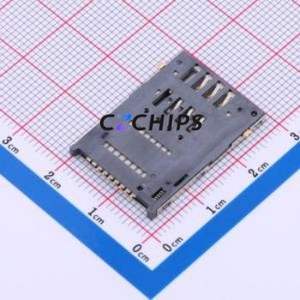 SIM-134-ACP7 SIM Card <b>Connector</b> SMD <b>Connector</b> Self-Return Type <b>Mini</b> SIM Card Card Holder With Card Detection - Product Image 2