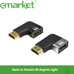 For MALE-MALE 8K Vertical 90 Degree Angled Low Profile <b>Extension</b> Adapter PVC Jacket 24-30AWG TC/BC/CCS Conductor 60Hz HDTV - Product Image 3