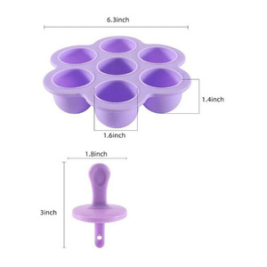 Moule à glaçons en silicone à 7 cavités sans BPA Contenants de stockage <span class=keywords><strong>des</strong></span> aliments <span class=keywords><strong>pour</strong></span> crème glacée imprimée avec logo personnalisé et de qualité alimentaire écologique <span class=keywords><strong>pour</strong></span> enfants - Product Image 3