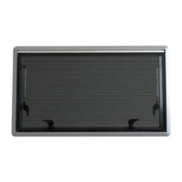 Vente directe usine : Fenêtres de camping-car en acrylique, style convexe, avec cadre en aluminium de haute qualité, moustiquaire et pare-soleil, verre noir pour