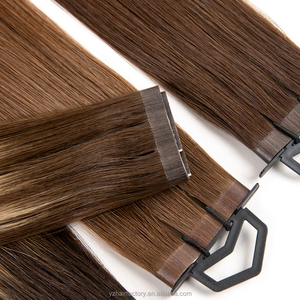 Extensions de cheveux à bandes adhésives les plus vendues, double épaisseur, invisibles, sans couture, cheveux humains russes personnalisés - Product Image 5