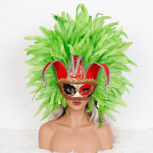 <span class=keywords><strong>Masque</strong></span> de cosplay en plumes véritables douces de style vénitien pour femme, <span class=keywords><strong>fait</strong></span> <span class=keywords><strong>main</strong></span>, couleur personnalisée, taille personnalisée, pour festival, activité, fête - Product Image 4