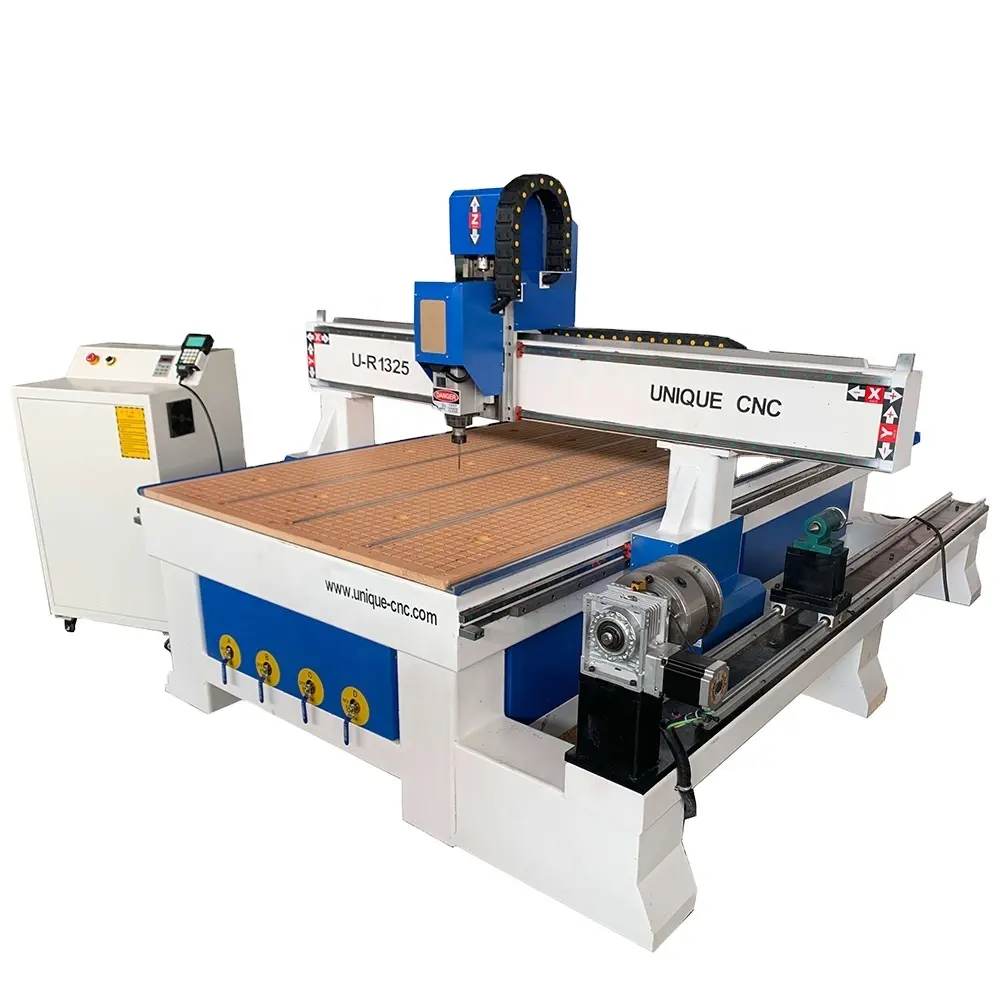 4 Axis 3D Rotary Axis Cnc Router Corte de madera Grabado Cnc Maquinaria de madera para muebles