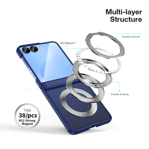 Vente en gros d'étuis pour téléphone Samsung Galaxy Z Flip8 avec aimant puissant, support réglable à angle variable, compatible multi-scènes - Product Image 2