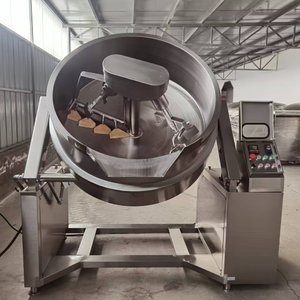Marmite <span class=keywords><strong>de</strong></span> cuisson industrielle inclinable en acier inoxydable à agitation planétaire, chauffée au gaz, avec mélangeur, pour confitures et sauces - Product Image 3