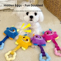 Jouet pour chien en peluche monstre rebondissant avec couineur pour chiens de petite et moyenne taille et chiots, idéal pour les morsures et les jeux de secouement