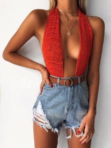 Bestdance <span class=keywords><strong>Donne</strong></span> Fatti A Mano Sexy Crochet vestito di Un pezzo Costumi Da Bagno del Bikini del Halter Maglia Beach Costume Da Bagno Sexy del vestito netto - Product Image 4