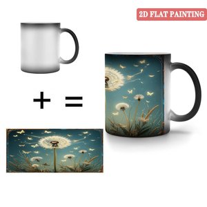 Blank Mug Frosted Black 11oz <b>Ceramic</b> Heat Sensitive Color Changing <b>Cup</b> - Product Image 4