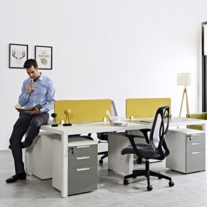 <b>Office</b> Desks Ceo Furniture Wooden Luxury <b>Office</b> Desk Modern Executive 4 Way Workstation - Product Image 3