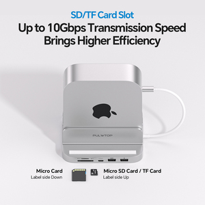 PULWTOP Mac Mini M4 Dock con <span class=keywords><strong>4TB</strong></span> M.2 SSD Enclosure & HD4K,/C 10Gbps, <span class=keywords><strong>SD</strong></span>/TF (SSD NO incluido) para Mac Mini M4 Pro - Product Image 6