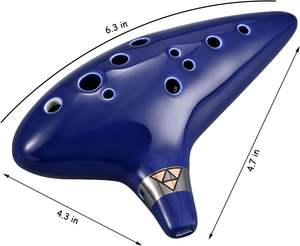 Zelda's Legend Ocarina <span class=keywords><strong>de</strong></span> cerámica <span class=keywords><strong>de</strong></span> 12 Agujeros al por mayor para principiantes con Cancionero y soporte <span class=keywords><strong>de</strong></span> exhibición con - Product Image 4