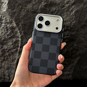 เคสโทรศัพท์มือถือแม่เหล็กคาร์บอนไฟเบอร์คุณภาพสูงสำหรับ iPhone 17 16 15 14 Pro Max Climber TechWoven ผิวสัมผัสแบบด้าน - Product Image 4