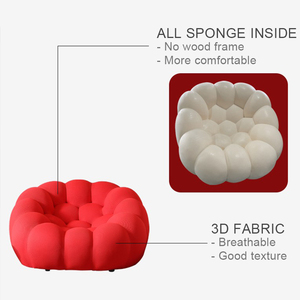 Poltrona Singola Rotonda Roche Bobois Bubble Comfort, Lussuosa Poltrona d'Accentò <span class=keywords><strong>Rossa</strong></span>, Arredamento Moderno per Soggiorno - Product Image 4