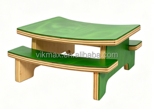 Rampa curva de dos niveles de madera de arce para fingerboard, obstáculo de doble nivel para finger skate, juguete de entrenamiento de acrobacias para dedos de escritorio - Product Image 2