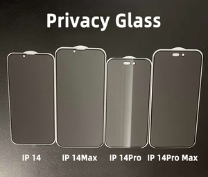 1 paquet 9H Anti-espion en verre trempé foncé Film de protection d'écran pour iPhone 14 Pro Max Anti-confidentialité protecteur d'écran - Product Image 2