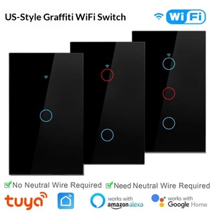 Abongl Graffiti Smart Wi-Fi 2.4GHz & RF433 Remote Control <span class=keywords><strong>Switch</strong></span> 10A 110-240V AC Universal Kontrol Aplikasi Pengaturan Waktu Tanpa Suara - Product Image 2