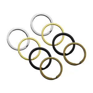 Direct Metalen Sleutelhanger Vijfpuntige Ster Hart Ring Goud En Zilver Kleur Speciale-Vormige Platte Sleutel ring