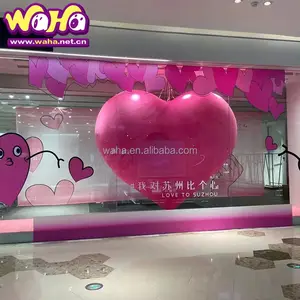Pink Heart Shape Inflatable Giant Inflatables Heart Big Balloon Giant Hearts