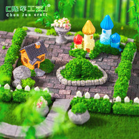 Micro-paysages Weij, aménagement paysager en mousse, petite maison, villa, modèle de château, accessoires décoratifs DIY, mini-ornements
