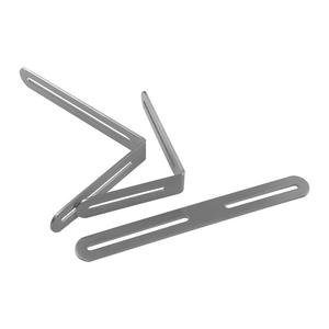 Support d'angle en <span class=keywords><strong>acier</strong></span> inoxydable à angle droit, épaissi, trou long, 90 degrés, pièce droite mobile, en forme de L, support d'étagère fixe - Product Image 5