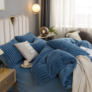 Ensemble <span class=keywords><strong>de</strong></span> literie moelleux en fausse fourrure <span class=keywords><strong>de</strong></span> lapin <span class=keywords><strong>de</strong></span> haute qualité, <span class=keywords><strong>housse</strong></span> <span class=keywords><strong>de</strong></span> literie d'hiver chaude - Product Image 3