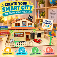 Kit d'éducation à la maison intelligente Zetok pour enfants, apprentissage DIY, jouet STEM avec capteurs IoT et bois, à partir de 8 ans