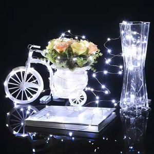 Guirlande lumineuse LED en plastique avec boîte à piles bouton, blanc chaud, clignotante, indice de protection IP55, 1m 2m 3m pour jardin, Noël, bande décorative - Product Image 5