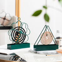 Porte-bobine de moustique à quatre feuilles en acier, boîte de bobine de moustique domestique
