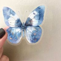 50 pegatinas de mariposas de dibujos animados para mascotas, impermeables, para coche, teléfono móvil, portátil, botella de agua