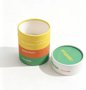 Emballage en tube de papier recyclable personnalisé, boîte cylindrique pour bougies parfumées, cadeaux d'aromathérapie - Product Image 2