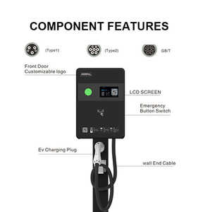 Amppal Nuevo Cargador Eléctrico de Piso para Vehículos Eléctricos de 7Kw/11Kw/22Kw Tipo 1 Tipo 2 GB/T IP54 para Hogar y Comercio - Product Image 4