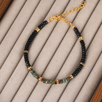 Boheemse natuurlijke steen Heishi kralen armband handgemaakt tijgeroog turquoise verstelbare armband voor mannen vrouwen sieraden cadeau