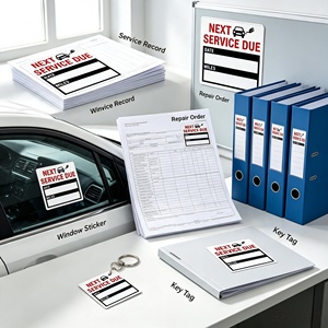 Etiquetas de Próximo Servicio Rectangulares Autoadhesivas de Papel para Escribir, con Fecha y Kilometraje, en Rollo de 3 Pulgadas - Product Image 5