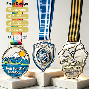 Medallas Deportivas Personalizadas con MOQ Bajo, Entrega Rápida, Medallas de Metal para Maratón, Medallas de Premio en Blanco al por Mayor con Adhesivo de Logotipo Personalizado - Product Image 2