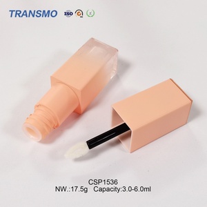 Tubes carrés personnalisés pour huile à lèvres et gloss, 3,0-6,0 ml, avec grande brosse, OEM ODM, tubes en plastique pour gloss et blush - Product Image 6