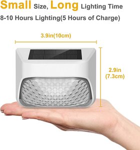 IP65 impermeabile luce esterna a <span class=keywords><strong>LED</strong></span> <span class=keywords><strong>per</strong></span> recinzione parete e scala pannello solare e alimentato a batteria <span class=keywords><strong>per</strong></span> la decorazione del giardino del Patio del cortile - Product Image 2