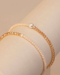 Bracelet en perles de verre fait main, minimaliste, apaisant, pour homme et femme, automne-hiver, vintage, réglable, bijoux unisexe, cadeau - Product Image 2