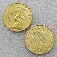 Pièces de monnaie commémoratives de style antique, 2 ZL de Pologne, 1998, cadeaux, décoration de la maison