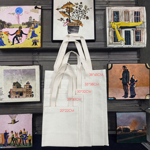 Bolsa de Mano Rectangular de Lino Prosub para Sublimación con Impresión de Logotipo Personalizado, Bolsa de Compras Promocional para Regalos Empresariales - Product Image 3