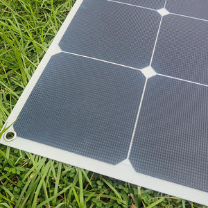 Panneau solaire flexible monocristallin 100W tout noir, 210 cellules grandes dimensions, module PV semi-flexible pour <span class=keywords><strong>toit</strong></span> <span class=keywords><strong>de</strong></span> camping-car, véhicule électrique, caravane - Product Image 4