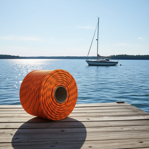 Cuerda de poliéster marina de doble trenzado de 7/16 pulgadas x 150 pies, de alta resistencia, empalmable, resistente a químicos, para remolque de embarcaciones de vela - Product Image 2