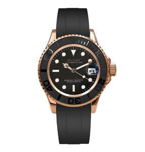 Reloj Deportivo para Hombre Serie Yacht <span class=keywords><strong>Masters</strong></span> Rol, Mecanismo Automático Japonés 8215, Correa de Goma de 20mm, Acero Inoxidable, Alarma, para Buceo - Product Image 6