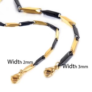 สร้อยคอแฟชั่นสไตล์ฮิปฮอปแบบโซ่ไบแซนไทน์สแตนเลสสีทอง - Product Image 2