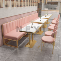 Ensemble de table à manger moderne de luxe pour bar à sushi sur mesure, pour 4, 6 ou 8 personnes, structure en bois massif, mobilier de restaurant pour hôtel et café