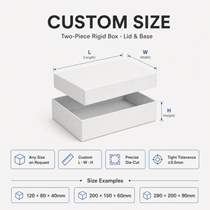 Elacrn Recyclable Rigid Paper <b>Box</b> Ivory Board Rectangle Hot Stamping Logo Sponge Liner Magnetic Closure High End Cosmetic - Product Image 5