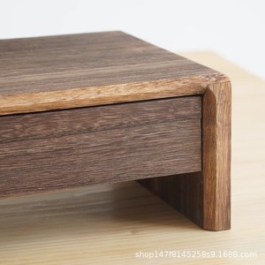Desktop Monitor Riser Solid Wood Rectangle Freestanding Office Desk <b>Shelf</b> Keyboard Organizer Storage <b>Box</b> Neatening Desktop - Product Image 4
