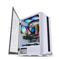 2022 New Designed Custom PC Gaming ATX Case GPU CPU Server Tempered Glass RGB Fan LED Computer Case Towers Hot Sale Products