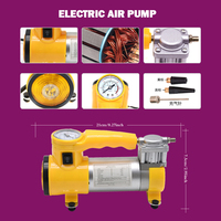 Kit de cric électrique portable 3T 4 en 1 DC12V 100W avec clé à chocs et gonfleur de pneus pour la réparation de véhicules