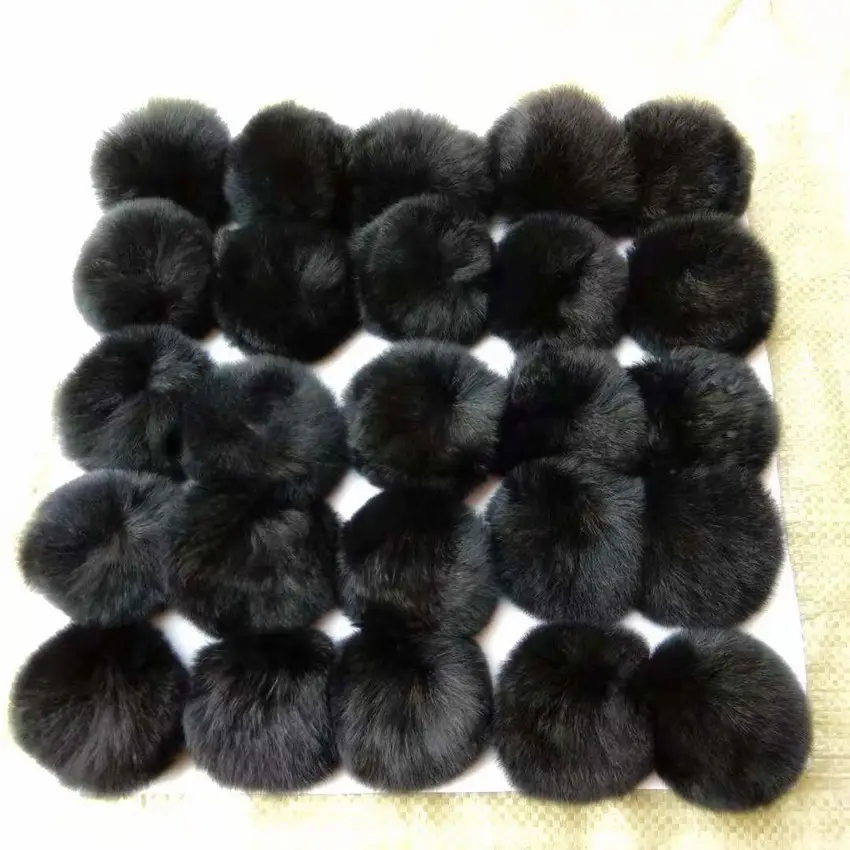 Manufacturers supply 6CM Rex rabbit hair ball children hairpin accessories hanging DIY fur rabbit hair ball accessories