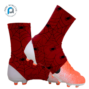 Nuovo Design puro personalizzato di alta qualità Spider Web sublimazione da uomo stampa rossa tacchetta da calcio copre <span class=keywords><strong>scarpe</strong></span> americane - Product Image 1